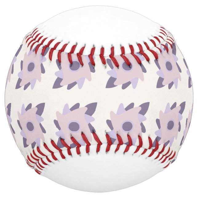Purple pastel Decorative colourful tile  Softball (Front)