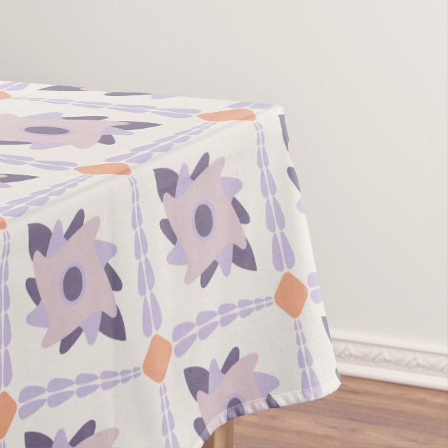 Purple pastel Decorative colourful tile  Tablecloth (In Situ)