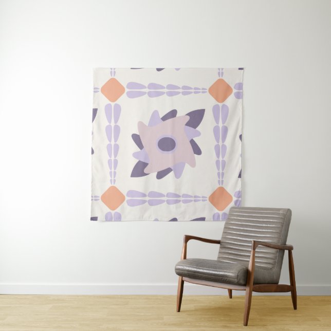 Purple pastel Decorative colourful tile  Tapestry (In Situ)