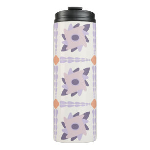 Purple pastel Decorative colourful tile  Thermal Tumbler