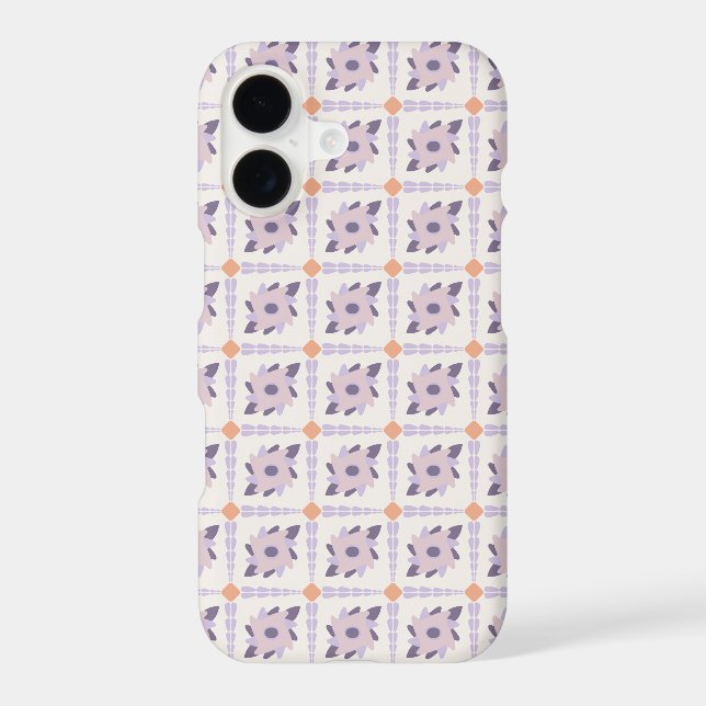 Purple Pastel Decorative Tile Pattern (Back)