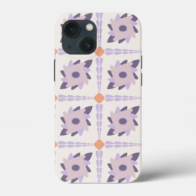 Purple Pastel Decorative Tile Pattern Case-Mate iPhone Case (Back)