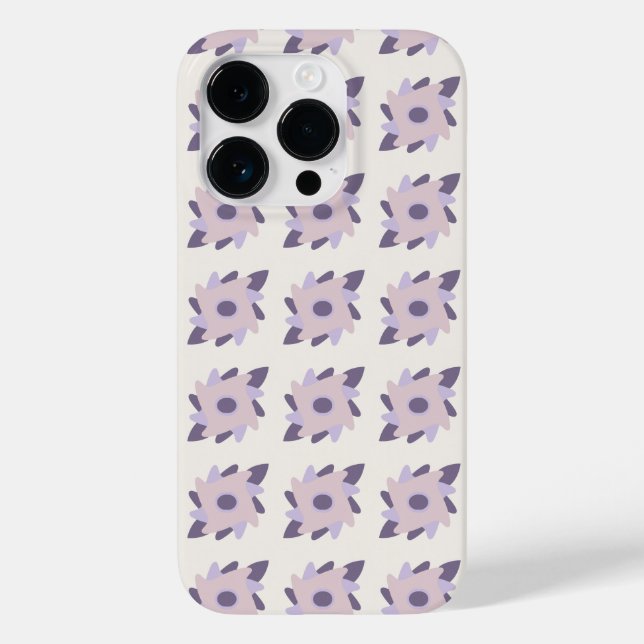 Purple Pastel Decorative Tile Pattern Case-Mate iPhone Case (Back)