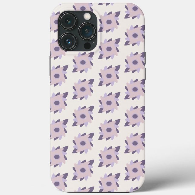 Purple Pastel Decorative Tile Pattern Case-Mate iPhone Case (Back)