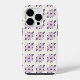 Purple Pastel Decorative Tile Pattern iPhone 14 Pro Case
