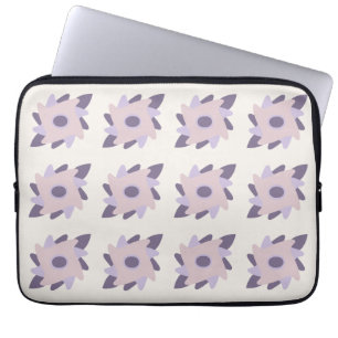 Purple Pastel Decorative Tile Pattern Laptop Sleeve