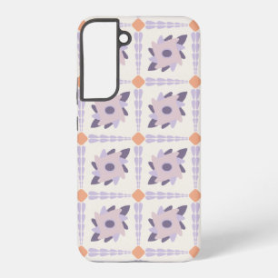 Purple Pastel Decorative Tile Pattern Samsung Galaxy Case