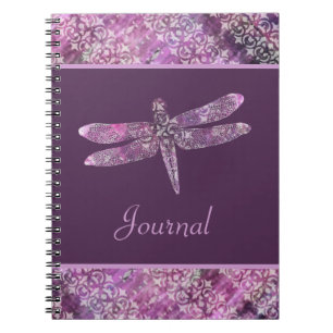 Purple Patina: Dragonfly Spiral Notebook