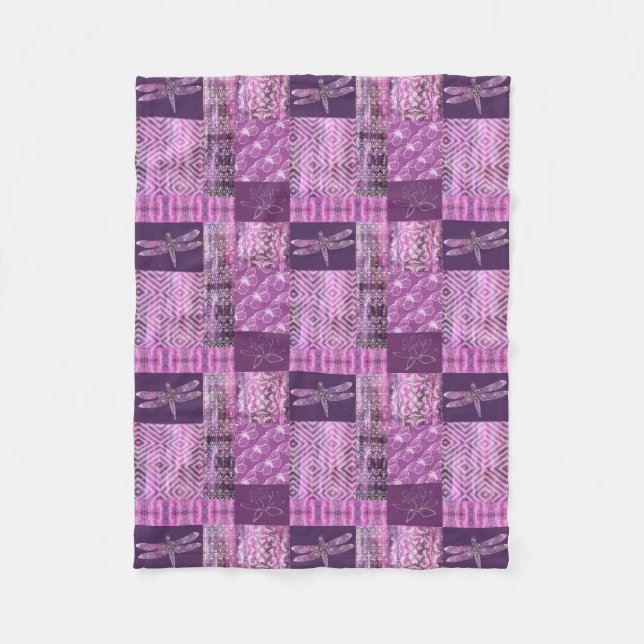 Purple Patina: Mosaic Fleece Blanket (Front)