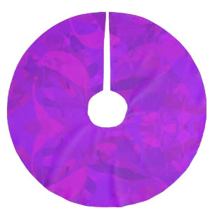 Purple Pattern Brushed Polyester Tree Skirt