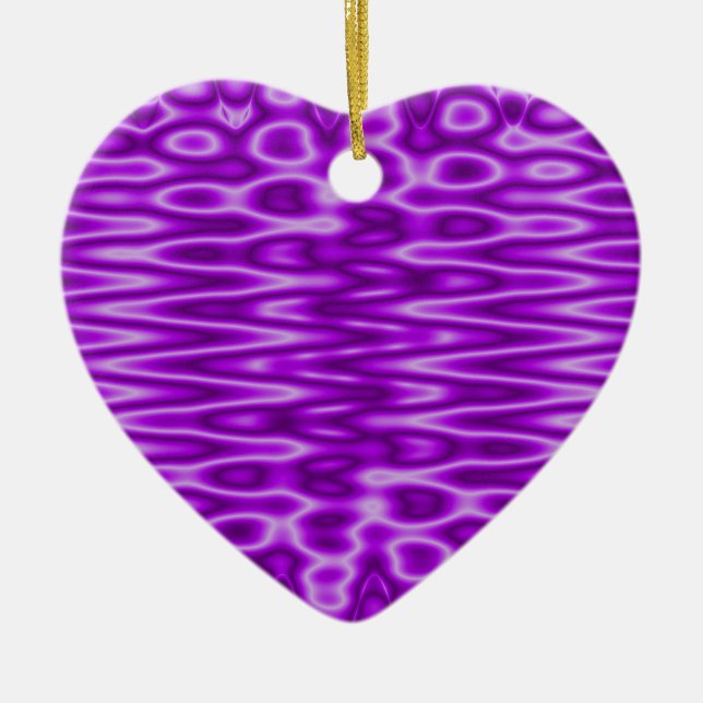 purple pattern ceramic tree decoration (Front)