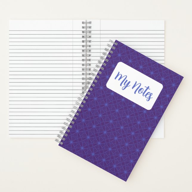 Purple Pattern Design Spiral Notebook (Inside)