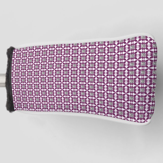 Purple Pattern Golf Head Cover (Front)