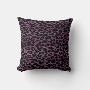 Purple pattern leopard fur abstract cushion