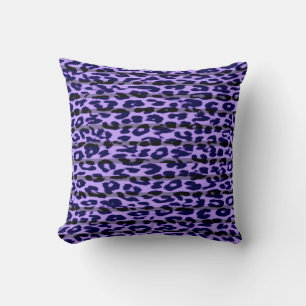 Purple pattern leopard fur abstract cushion