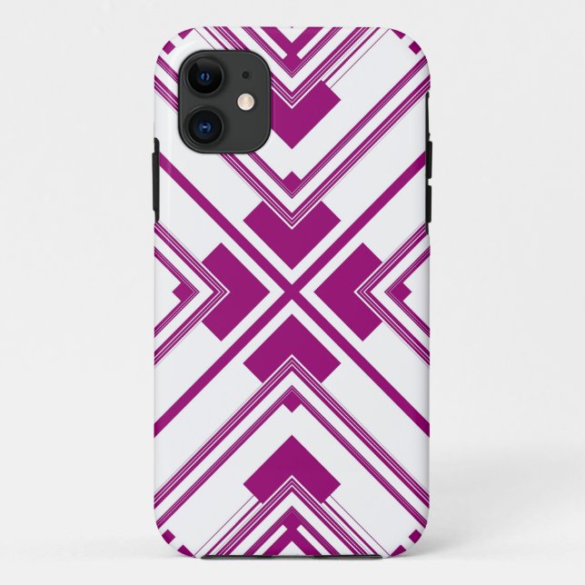 Purple Pattern Retro Art Design Case-Mate iPhone Case (Back)