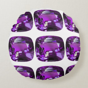 Purple Pattern Round Cushion
