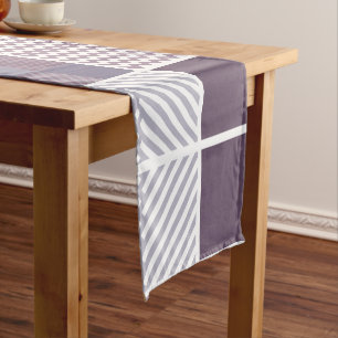 Purple Pattern Short Table Runner