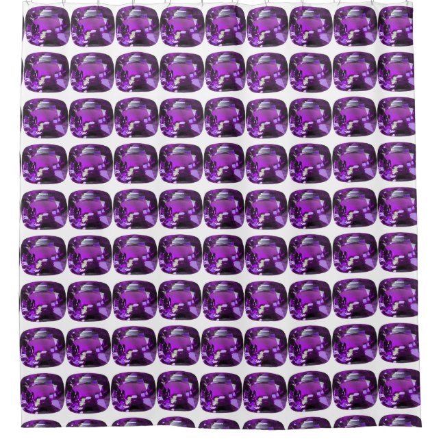 Purple Pattern Shower Curtain (Front)