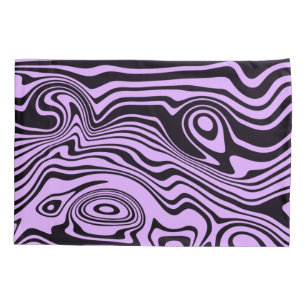 Purple Pattern Waves Pillow Case - Choose Colours