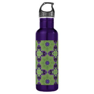 Purple Patterned Water Bottle