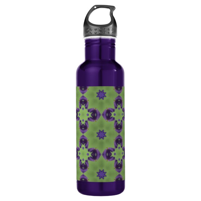 Purple Patterned Water Bottle (Front)