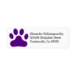 Purple Paw Print