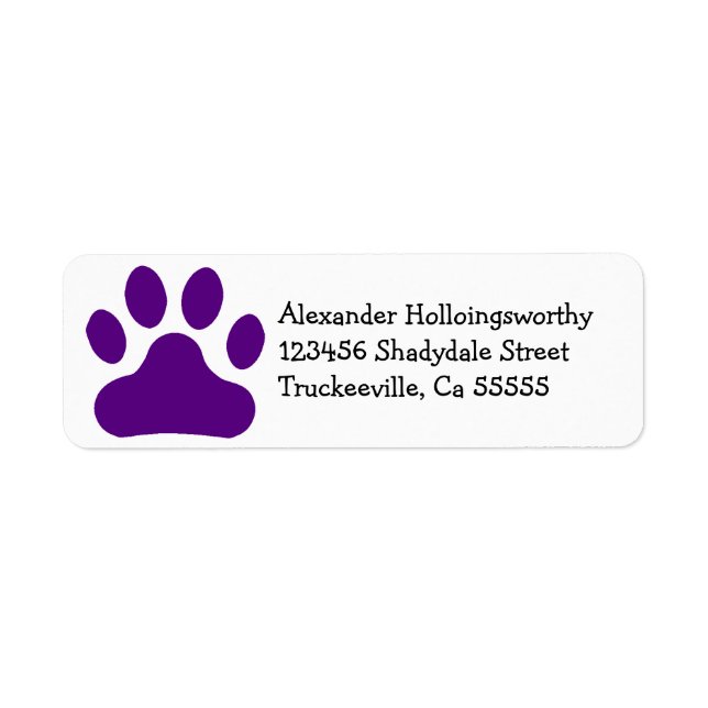 Purple Paw Print (Front)