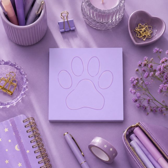Purple Paw Print  Post-it Notes (Creator Uploaded)