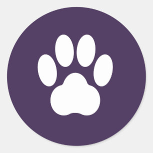 Purple Paw Print Sticker