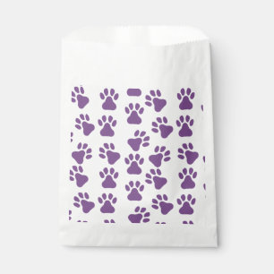 Purple Pawprints Favour Bags