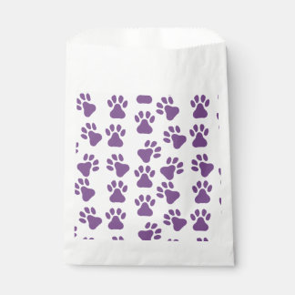 Purple Pawprints  Favour Bags