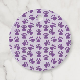 Purple Pawprints  Favour Tags