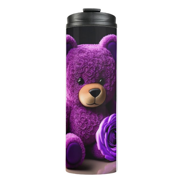 Purple Paws: Cat Toy Fun Thermal Tumbler (Front)