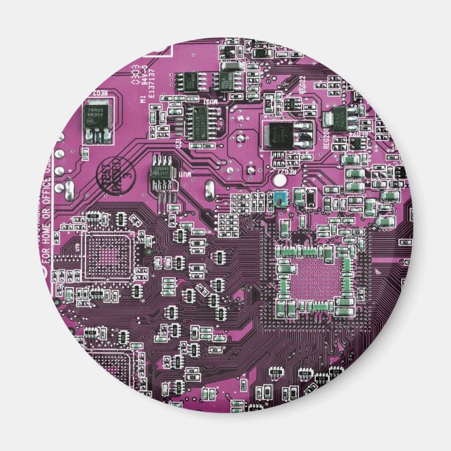 Purple PCB Circuit Board Design for IT Pros Magnet (Front)