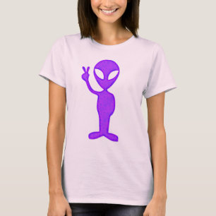 Purple Peace Alien T-Shirt