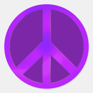 Purple Peace Classic Round Sticker