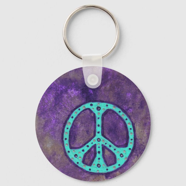 Purple Peace Key Ring (Front)