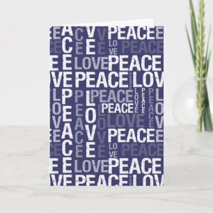 Purple Peace Love Holiday Card