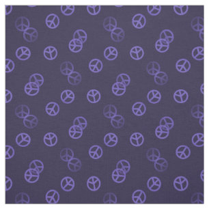 Purple Peace Sign Fabric