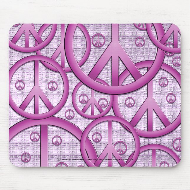 Purple Peace Sign Mousepad (Front)