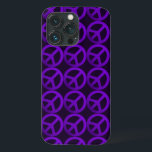 Purple Peace Sign Phone Case<br><div class="desc">Peace symbol pattern cellphone case in purple.</div>