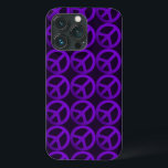 Purple Peace Sign Phone Case<br><div class="desc">Peace symbol pattern cellphone case in purple.</div>