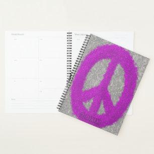Purple Peace Sign  Planner