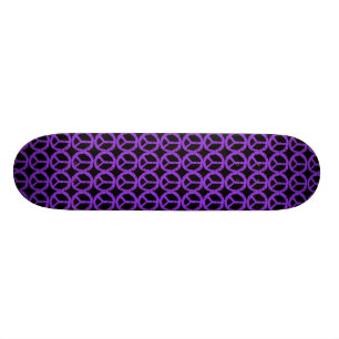 Purple Peace Sign Skateboard
