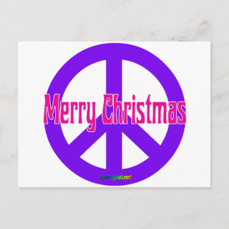 Purple Peace Symbol Postcard