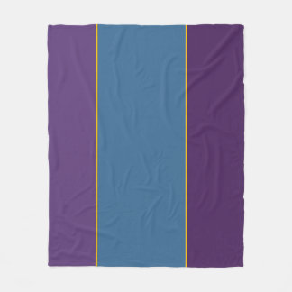Purple & Peacock Blue Field Accent Pillow Fleece Blanket
