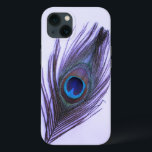 Purple Peacock Feather on Purple iPhone 13 Case<br><div class="desc">A peacock feather with the purple tones brought out on a transparent purple background.</div>