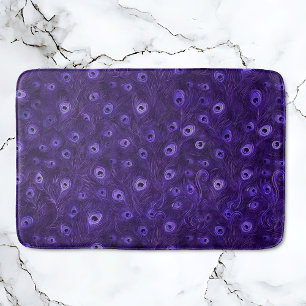 Purple Peacock Paradise Bath Mat