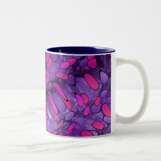 Purple Pebbles Two-Tone Coffee Mug
